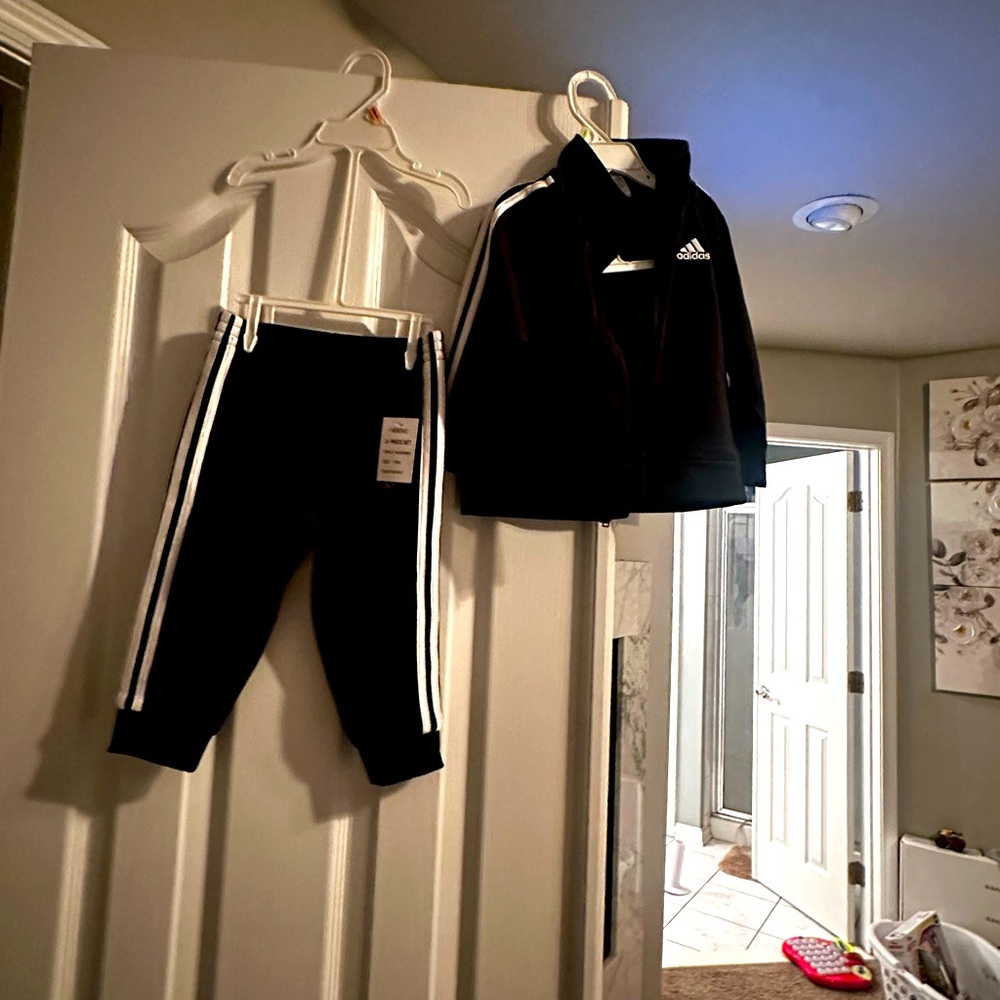 Adidas Kids Black Track Pants